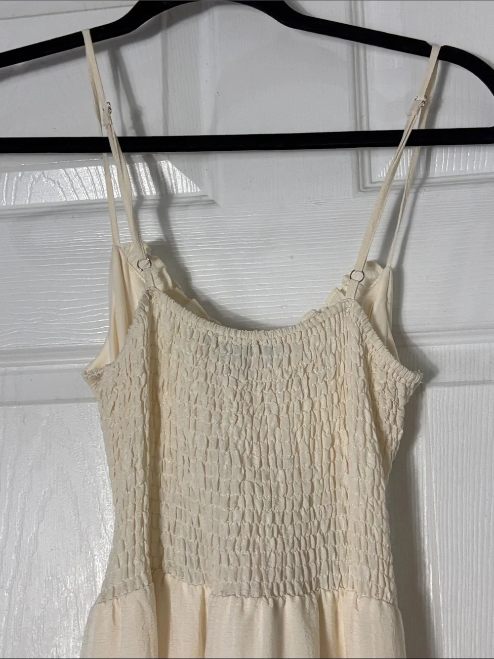 Lulu's Tier It Up Cream Knotted Front Tiered Ruffled Maxi Dress Size XS - Picture 9 of 11